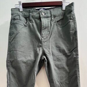 Hollister 5 pocket pants in chino fabric. Grey green color.